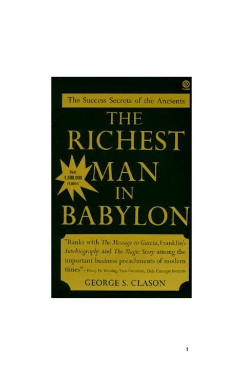  The Richest Man in Babylon -  Podróż do mądrości finansowej poprzez wiekowe parabole